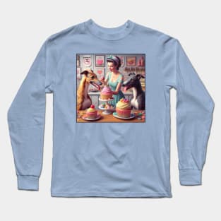 Retro Bakery, Greyhounds, and a Pin-Up Girl Long Sleeve T-Shirt